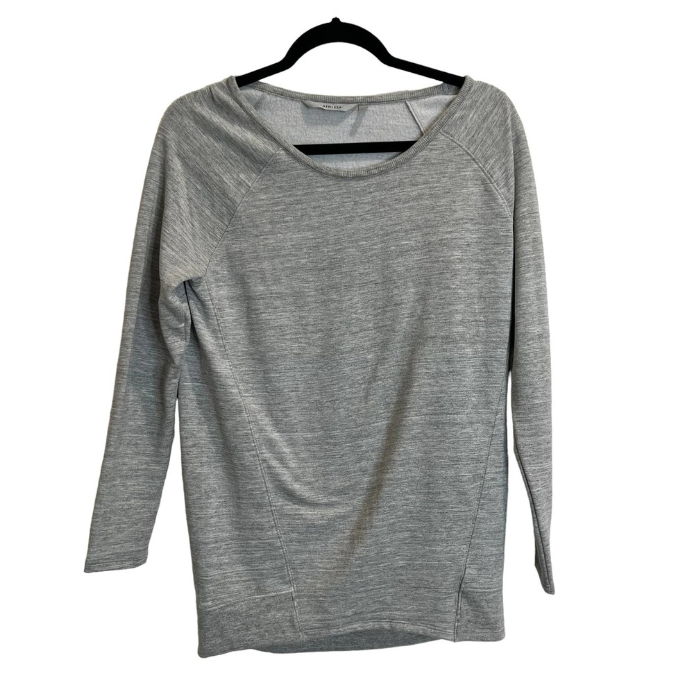 Athleta Size XS Gray Studio CYA Sweatshirt Pullover Modal Blend